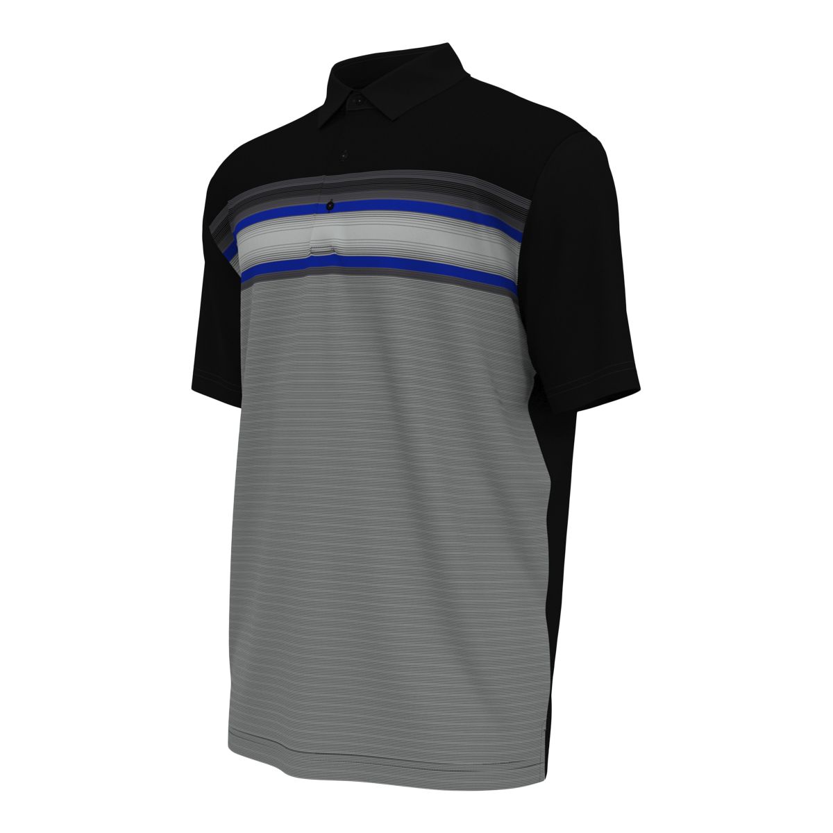 Callaway Men's Energy Stripe Short Sleeve Golf Polo T Shirt, Breathable