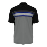 Callaway Men's Energy Stripe Short Sleeve Golf Polo T Shirt, Breathable Front_Flat