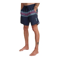 RVCA Men's Eastern Elastic Swim Volley Shorts, 17", 4-Way Stretch Front_Angled_Left