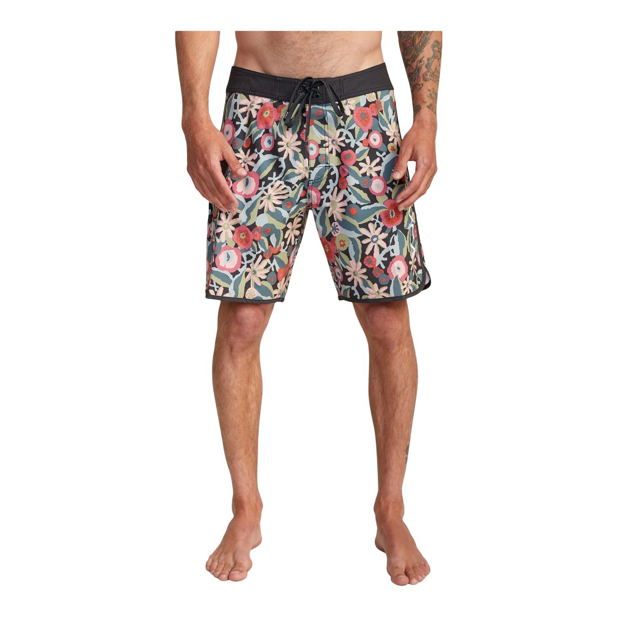 RVCA Men's Eastern Trunk Swim Boardshorts, 18", 4-Way Stretch