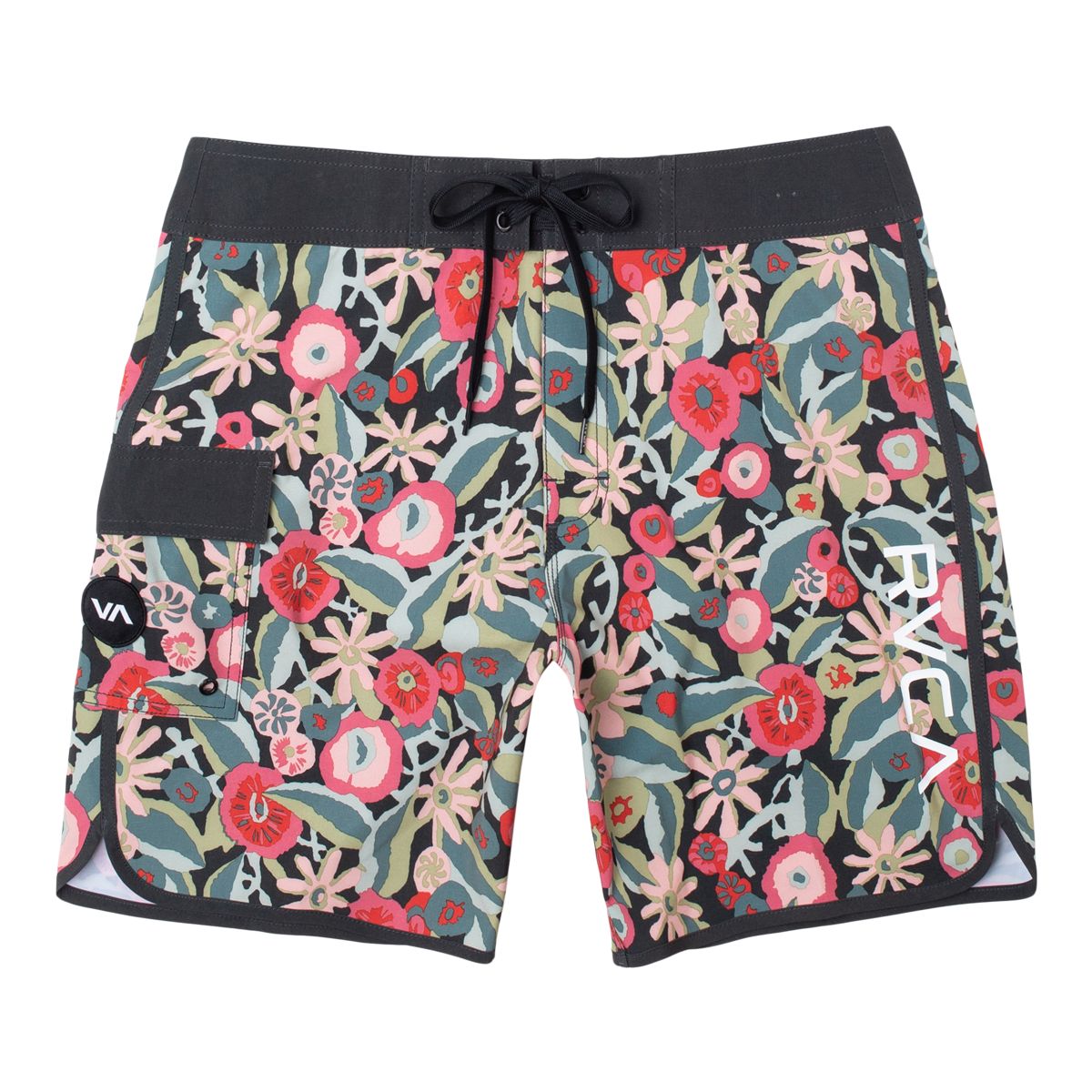 RVCA Men's Eastern Trunk Swim Boardshorts, 18", 4-Way Stretch