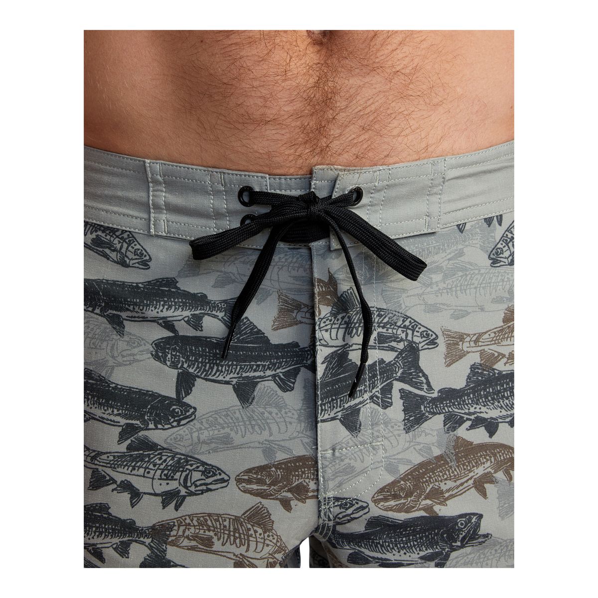 RVCA Men's Horton Fish Camo Swim Boardshorts, 18", 4-Way Stretch