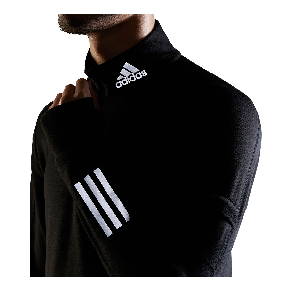 adidas Men's Warm Up 1/2 Zip Long Sleeve Top
