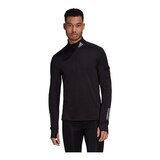 adidas Men's Warm Up 1/2 Zip Long Sleeve Top Front_Angled_Left