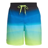 Under Armour Men's Comfort Waistband Fractal Swim Volley Shorts, 18", With Mesh Liner Front_Flat