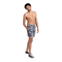 Saxx Men's Betawave 2 in 1 Swim Boardshorts, 17", Fade-Resistant, With Mesh Liner Front_Angled_Right