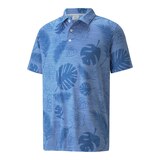 PUMA Golf Men's Leaves N' Flowers Polo Front_Angled_Left
