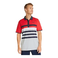 PUMA Golf Men's MATTR One Way Polo Front_Flat