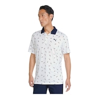PUMA Golf Men's CLOUDSPUN Popsi-Cool Polo Front_Angled_Left