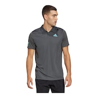 adidas Men's RG Club 3-Stripe Polo Shirt Front_Flat
