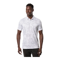 TravisMathew Men's Stay On Target Short Sleeve Golf Polo T Shirt Front_Flat