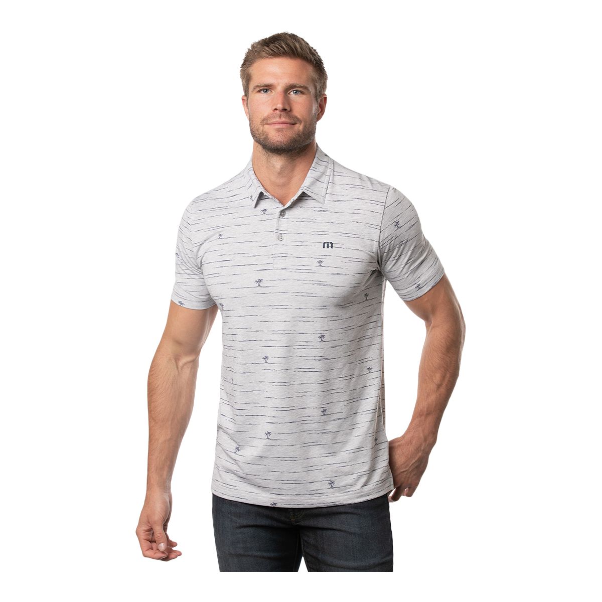 TravisMathew Men's Draggin Anchor Short Sleeve Golf Polo T Shirt