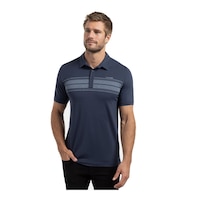 TravisMathew Men's Ofty Perfect Conditions Short Sleeve Golf Polo T Shirt Front_Flat