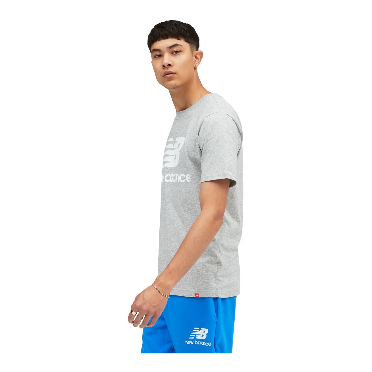 New Balance Men's Essential Stacked Logo T Shirt