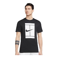 Nike Men's Heritage Court T Shirt Front_Flat