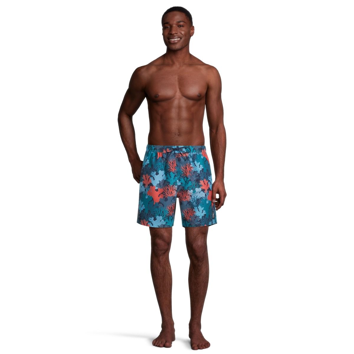 Ripzone Men's Raith Coral Swim Shorts, Quick-Dry, UPF