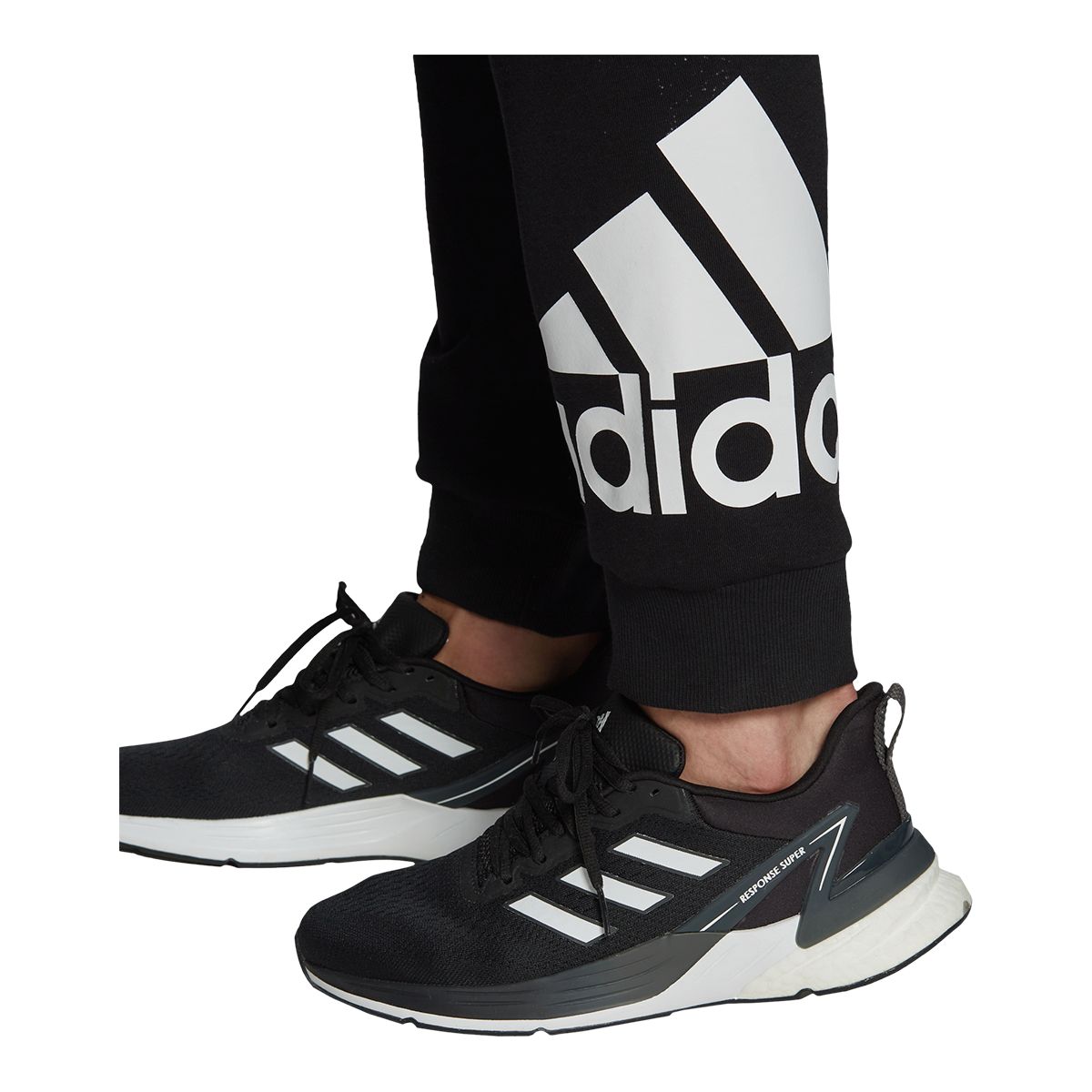 adidas Men's Big Logo Sweatpants, Fleece, Tapered, Cuffed