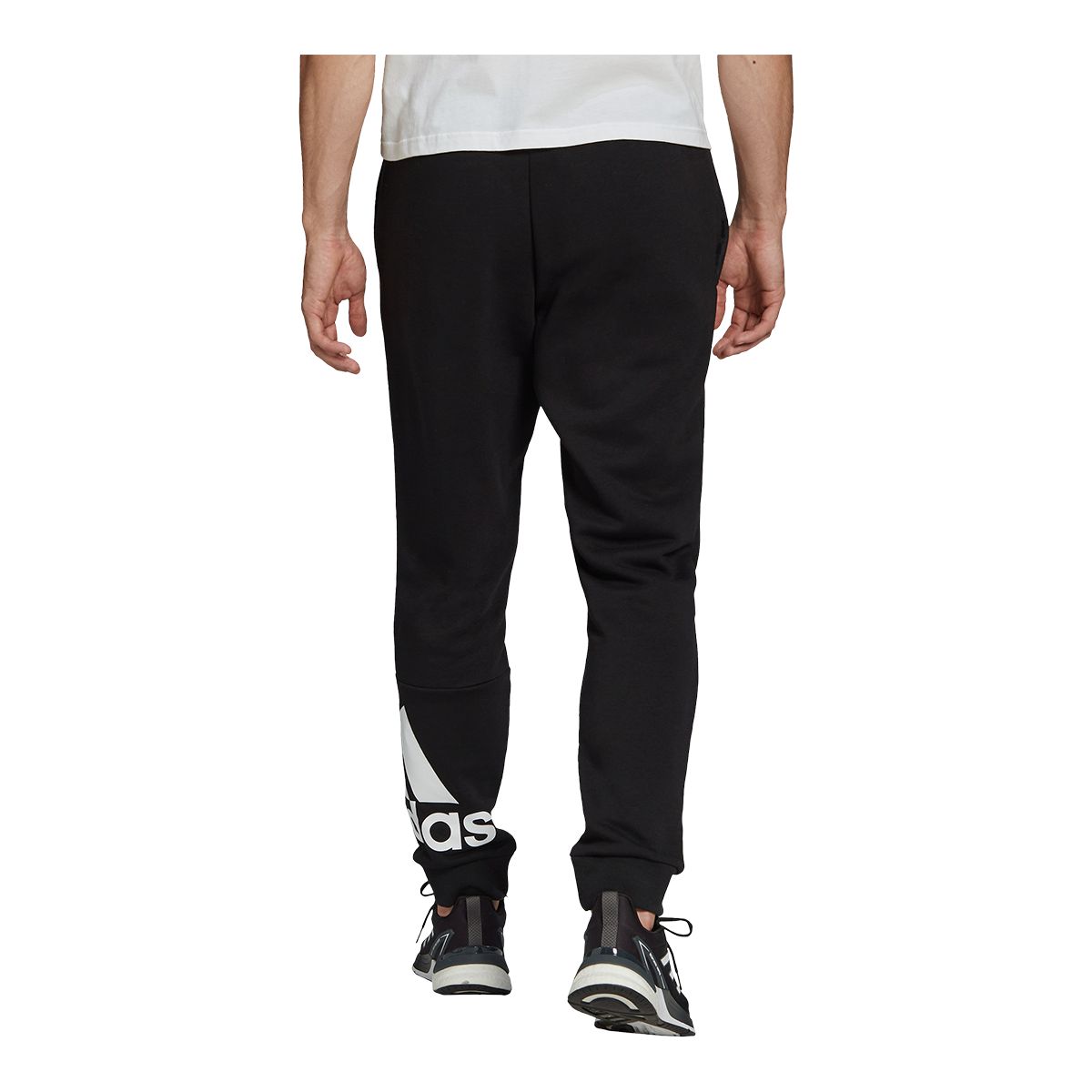 adidas Men's Big Logo Sweatpants, Fleece, Tapered, Cuffed