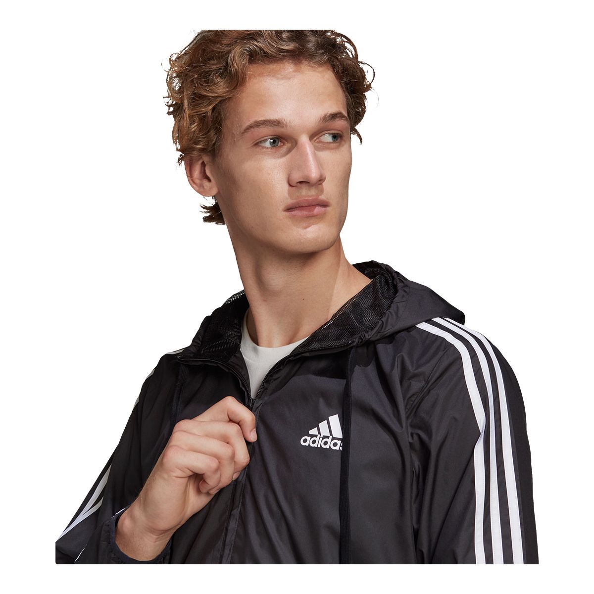 adidas Men's 3-Stripes Woven Windbreaker
