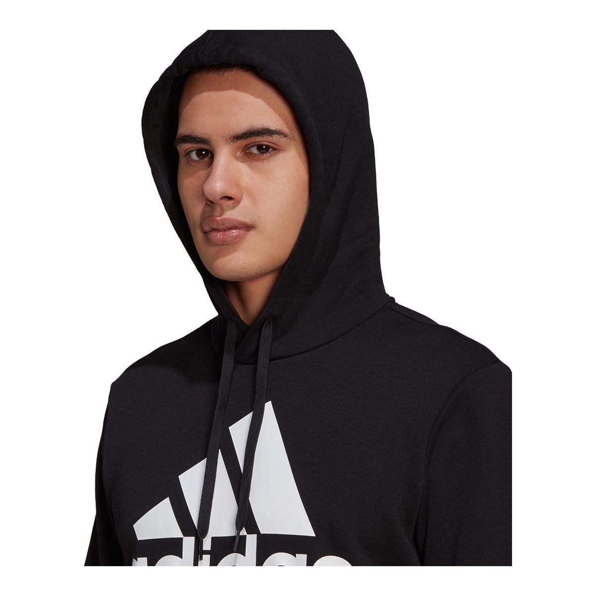 adidas Men's Big Logo Hoodie, Pullover, Fleece, Drawstring