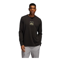 adidas Men's Emblem Graphic Long Sleeve T Shirt Front_Flat