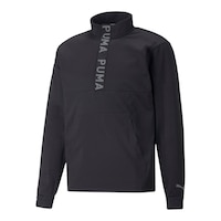 Puma Men's Train Fit Pwrfleece Pullover Midlayer Long Sleeve Shirt Front_Angled_Left