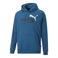 Puma Men's Essentials+ 2 Big Logo Pullover Hoodie Front_Angled_Left