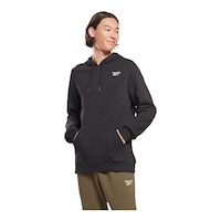 Reebok Men's Identity Pullover Hoodie, Fleece Front_Angled_Left