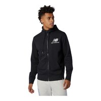 New Balance Men's Essential Stacked Full Zip Hoodie Front_Angled_Left