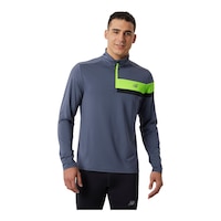 New Balance Men's Accelerate 1/4 Zip Long Sleeve Top Front_Flat