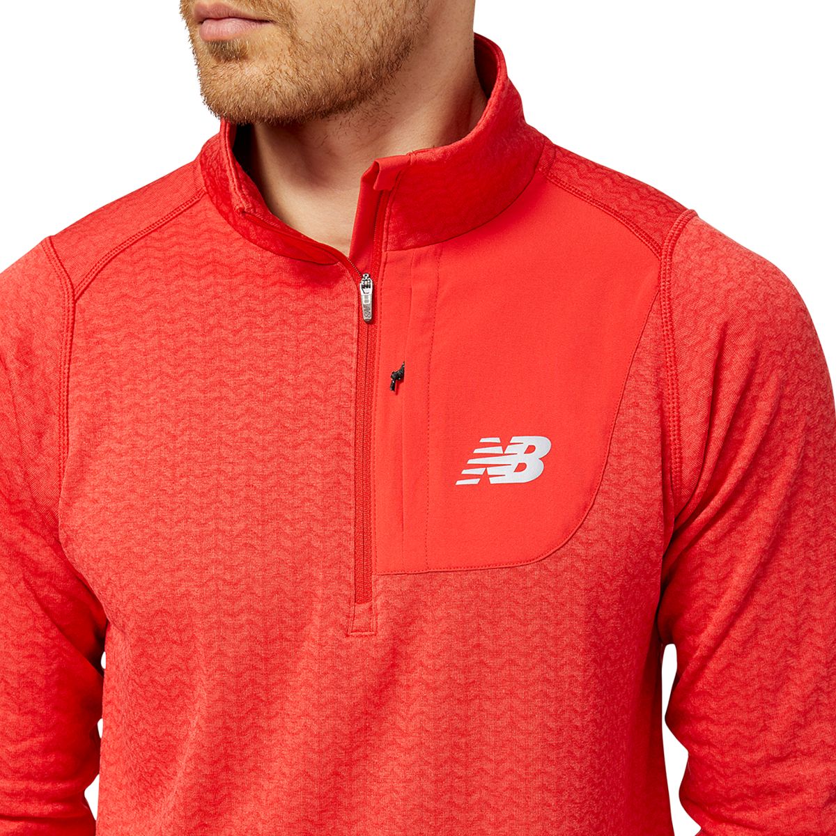 New Balance Men's Heat Grid Half Zip Long Sleeve Top