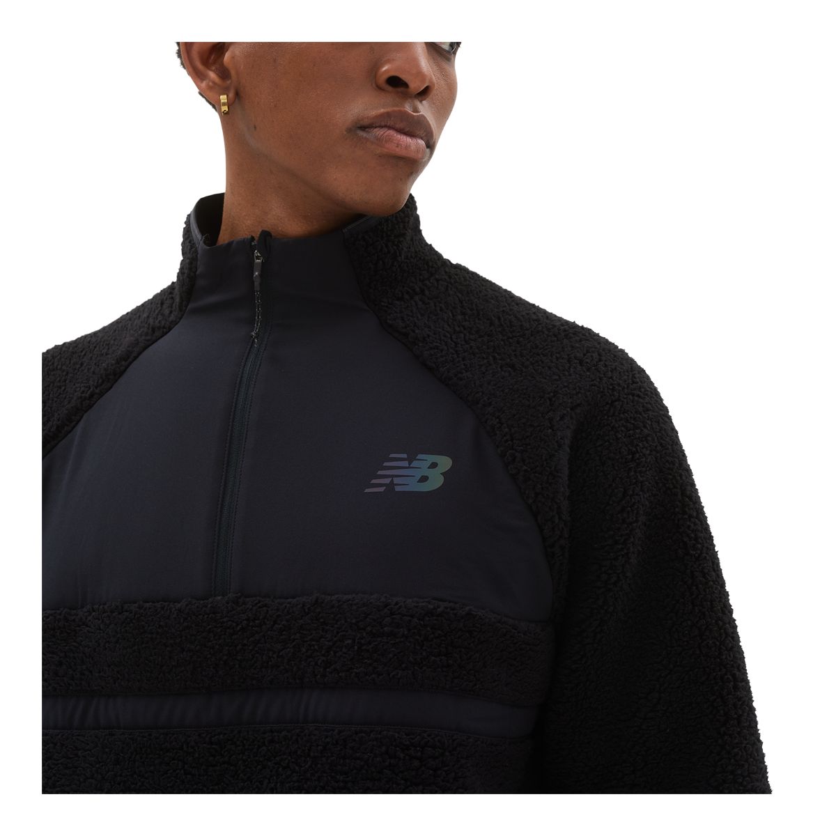 New Balance Men's Q Speed Sherpa Anorak Long Sleeve Shirt