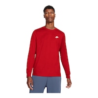 Nike Sportswear Men's Club Long Sleeve Shirt Front_Angled_Right