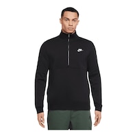 Nike Sportswear Men's Club Fleece Brushed Back Half Zip Pullover Front_Flat