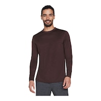 Skechers Men's GODRI® On the Road Training Long Sleeve T Shirt Front_Flat