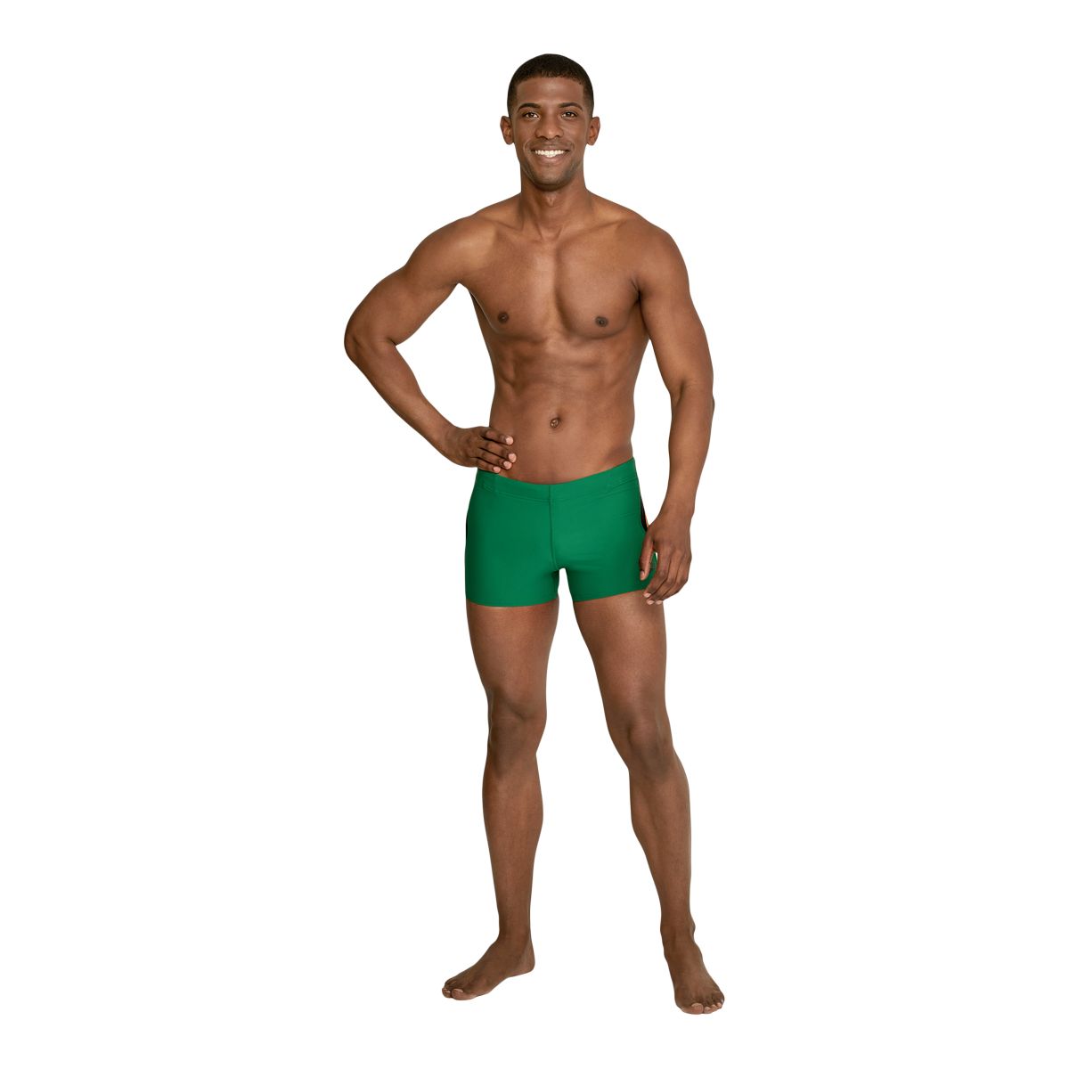 Speedo Men's Splice  Swim Square Leg Trunks, Quick-Dry, UPF 50+