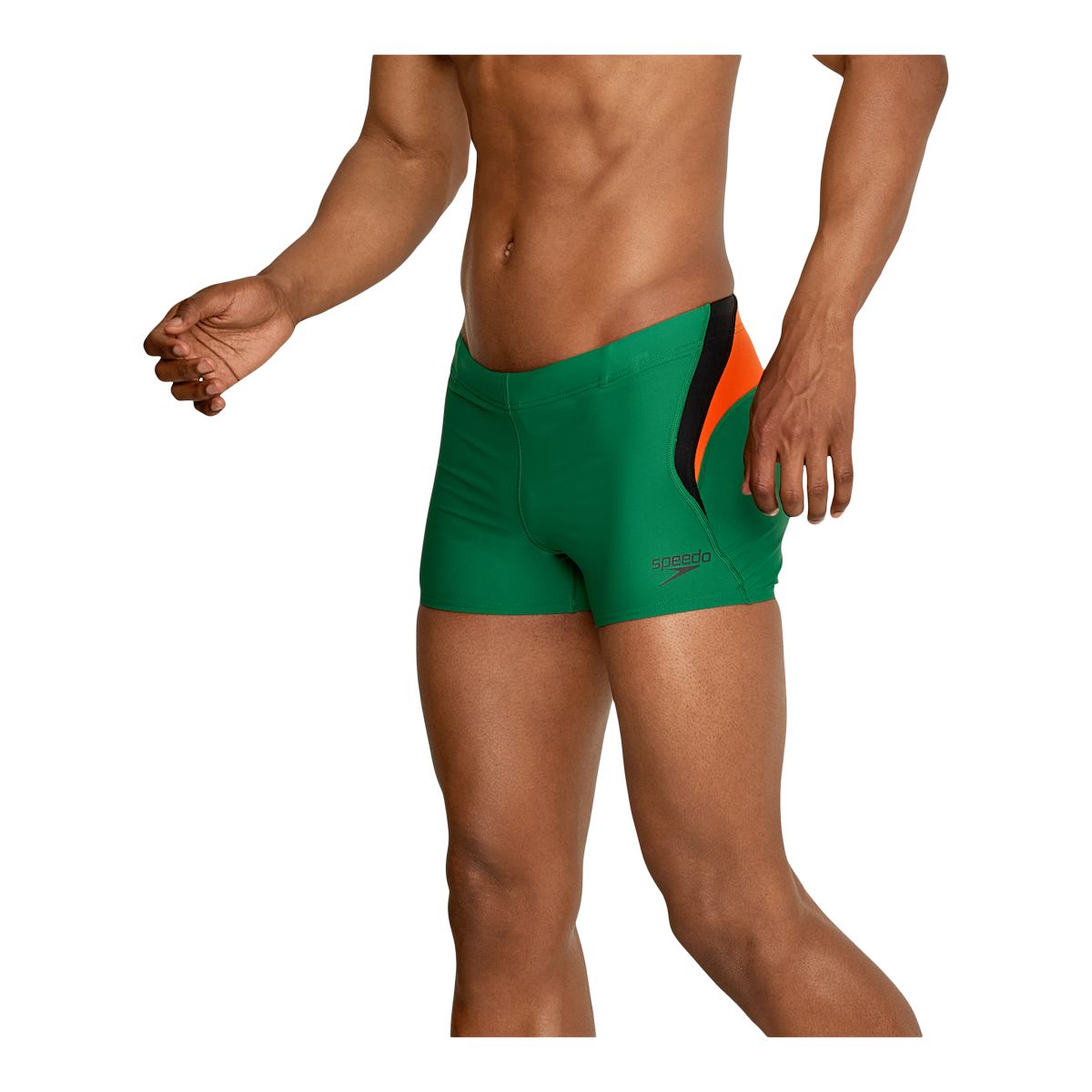 Speedo Men's Splice  Swim Square Leg Trunks, Quick-Dry, UPF 50+
