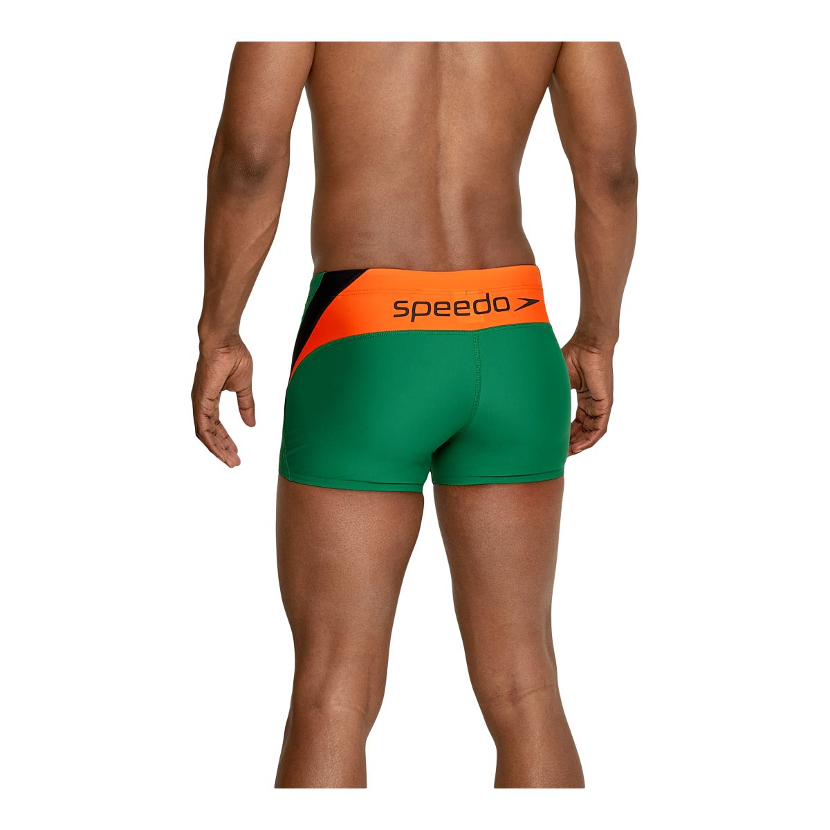 Speedo Men's Splice  Swim Square Leg Trunks, Quick-Dry, UPF 50+