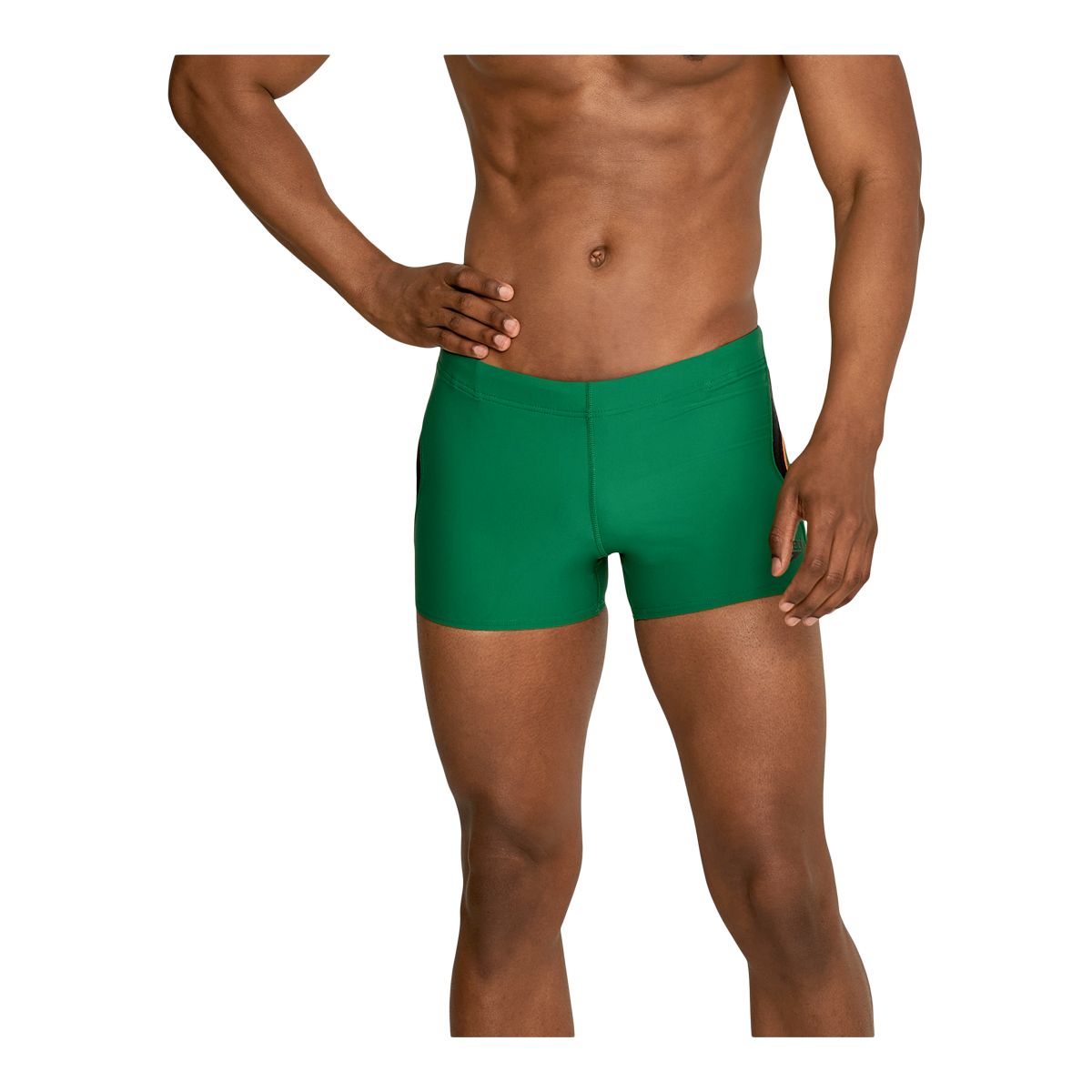 Speedo Men's Splice  Swim Square Leg Trunks, Quick-Dry, UPF 50+