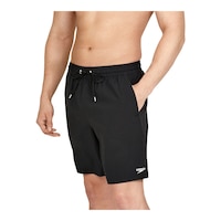 Speedo Men's Seaside Swim Volley Trunks, 18", 4-Way Stretch, With Mesh Liner Front_Angled_Left