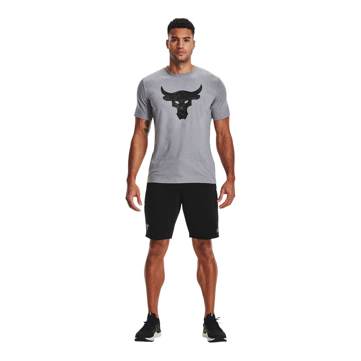 Under Armour Men's Project Rock Terry 10.5" Shorts, Loose/Relaxed Fit, Gym, Drawstring