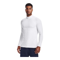 Under Armour Men's ColdGear© Fitted Mock Long Sleeve Shirt Front_Angled_Left
