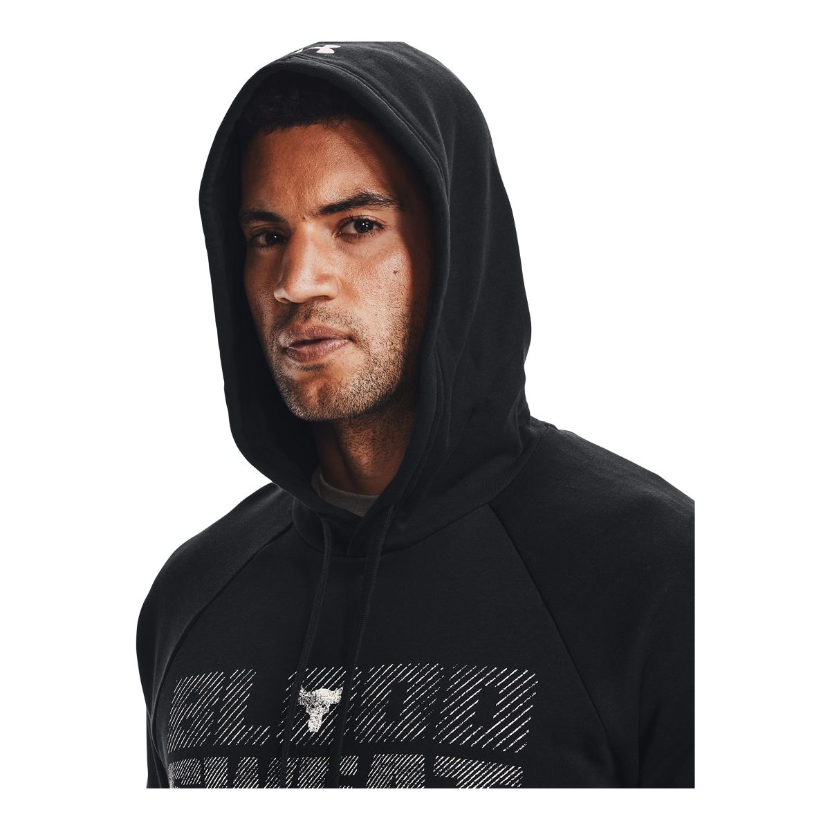 Under Armour Men's Project Rock Terry Bull Pullover Hoodie, French Terry