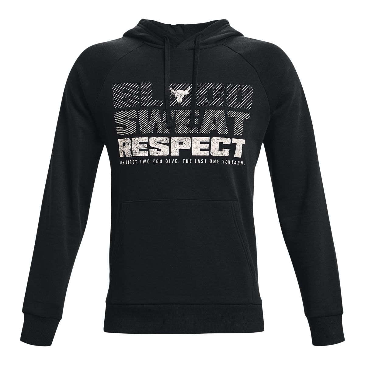 Under Armour Men's Project Rock Terry Bull Pullover Hoodie, French Terry