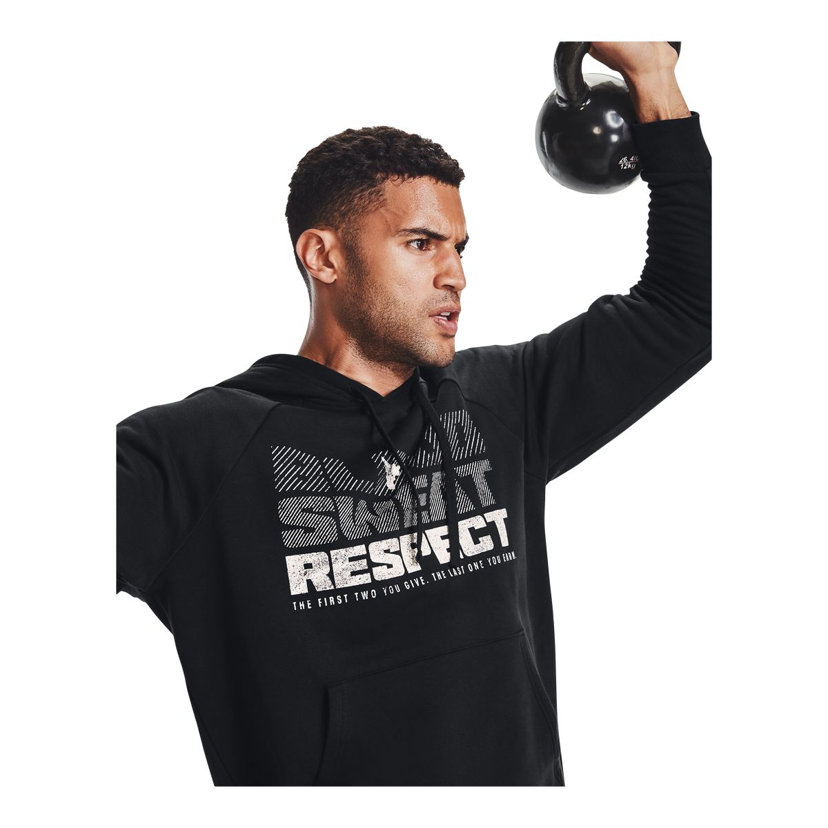 Under Armour Men's Project Rock Terry Bull Pullover Hoodie, French Terry