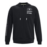 Under Armour Men's Project Rock Rival Full Zip Hoodie, Cotton Blend Front_Flat