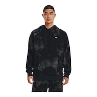 Under Armour Men's Rival Fleece Pullover Dye Hoodie Front_Flat