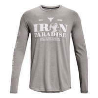 Under Armour Men's Project Rock Iron Paradise Long Sleeve T Shirt Front_Flat