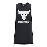 Under Armour Men's Project Rock Brahma Bull Tank Top, Soft, Cotton-Blend, Sleeveless Front_Flat