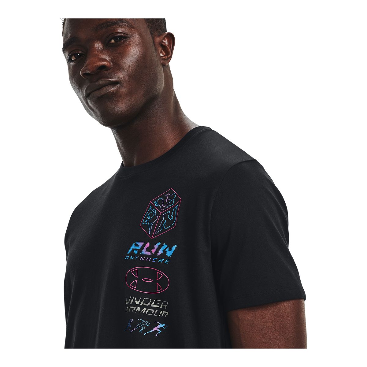 Under Armour Men's Run Anywhere Stack Graphic T Shirt
